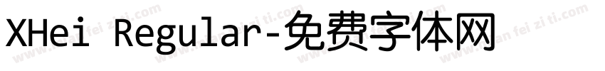 XHei Regular字体转换